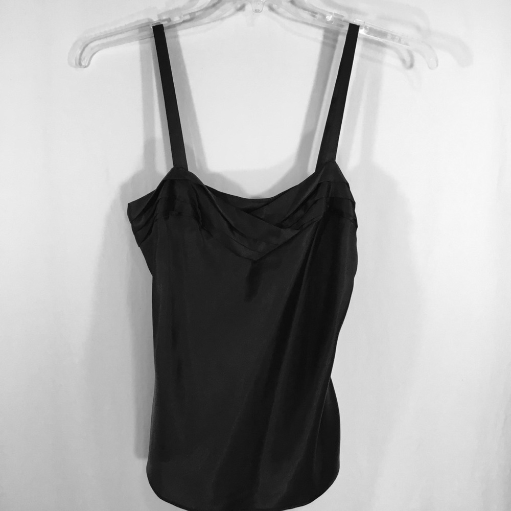 Lady Lynne Medium Silky Black Camisole, layer or wear Alone Party Holida…